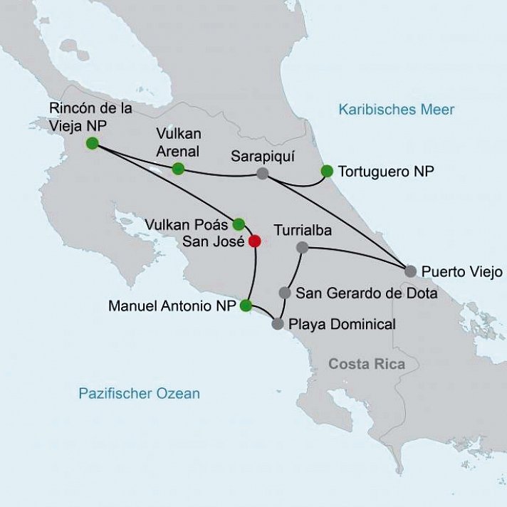 Abenteuer zwischen Vulkan und Regenwald (letzte Nacht in San José)