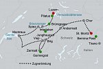 Höhepunkte der Schweiz - Grand Train Tour of Switzerland ab St. Moritz