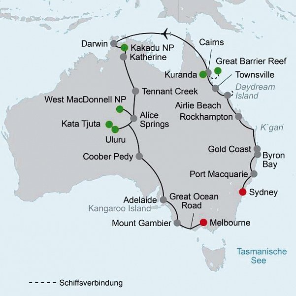 Kontrastreiches Australien