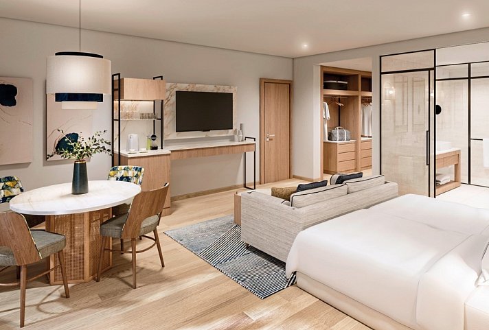 Meliá Durres Albania - Wohnbeispiel Doppelzimmer Deluxe Poolblick (Zimmercodierungen DDP & DD3)
