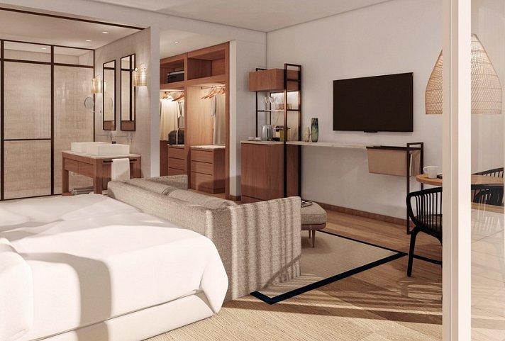Meliá Durres Albania - Wohnbeispiel Doppelzimmer Deluxe Gartenblick (Zimmercodierungen DD1 & DD2)