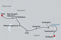 Radreise von Wien nach Budapest