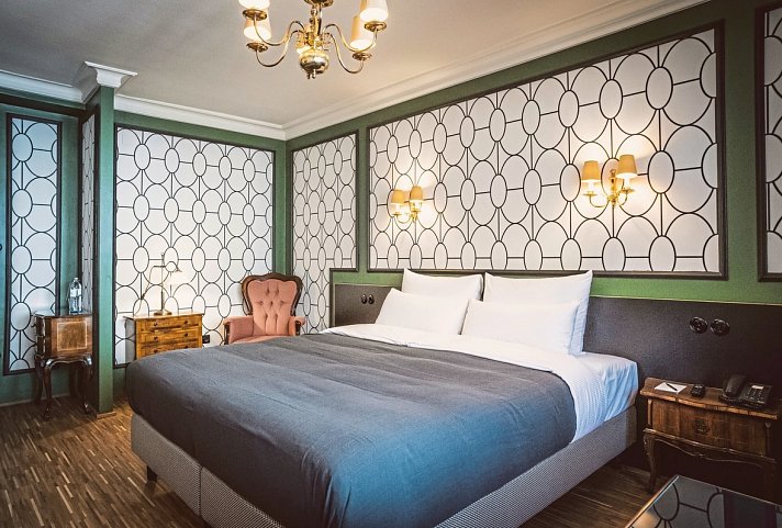 HENRI Hotel Wien Siebterbezirk - Wohnbeispiel Doppelzimmer (Zimmercodierungen DB1, DB2, DB3, EB1, EB2 & EB3)