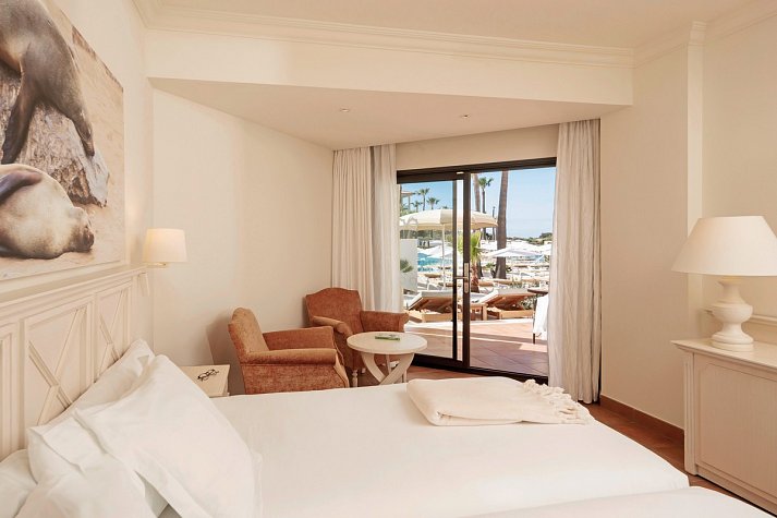 Iberostar Selection Andalucía Playa - Wohnbsp. Doppelzimmer seitl. Meerblick privater Garten (Zimmercodierungen DBQ & DXQ)