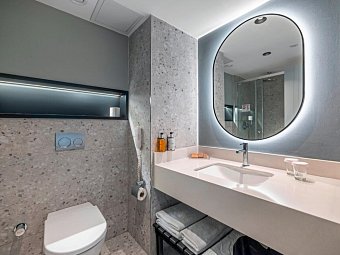 Korumar Deluxe Hotel - Beispiel Bad Doppelzimmer Standard (Zimmercodierungen DG1, DC1 & DGM)