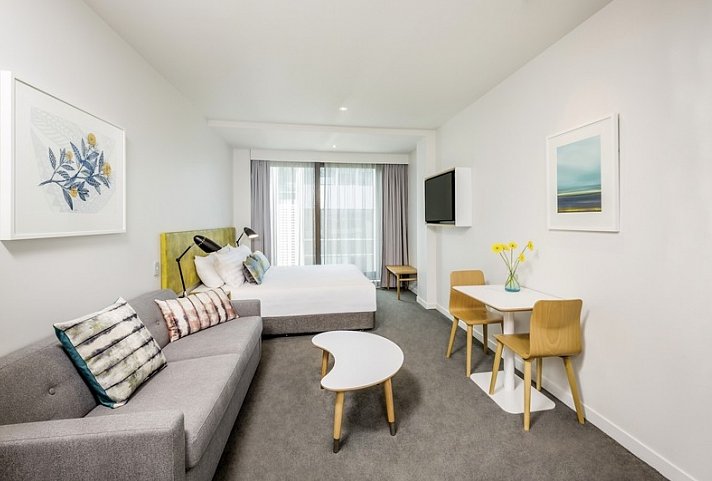 Adina Apartment Hotel Auckland Britomart - Wohnbeispiel Guest Studio (Zimmercodierung SB1)