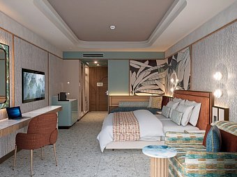 Trendy Perge Resort & Suites - Modellbild Wohnbeispiel Doppelzimmer Deluxe (Zimmercodierungen DDG, DCG, DDC & DCC)