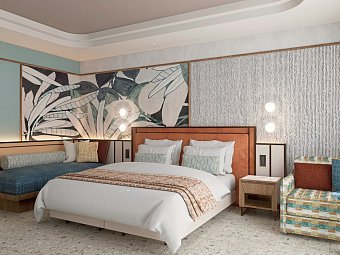 Trendy Perge Resort & Suites - Modellbild Wohnbeispiel Doppelzimmer Deluxe (Zimmercodierungen DDG, DCG, DDC & DCC)