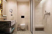 Trendy Perge Resort & Suites - Modellbild Beispiel Bad Doppelzimmer Deluxe (Zimmercodierungen DDG, DCG, DDC & DCC)