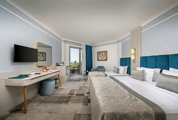 Pine Beach Belek - Wohnbeispiel Doppelzimmer Gartenblick (Zimmercodierungen DBG & DCG)