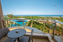 Sunmelia Beach Resort & Spa - Beispiel Balkon Doppelzimmer Meerblick (Zimmercodierungen DSM, DC3 & DS3)