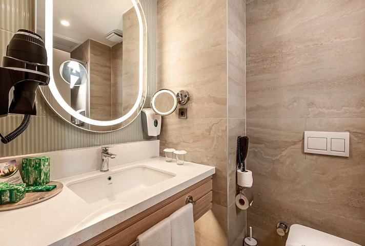 Seher Side Quality Resort & Spa - Beispiel Bad Doppelzimmer (Zimmercodierung DB1)