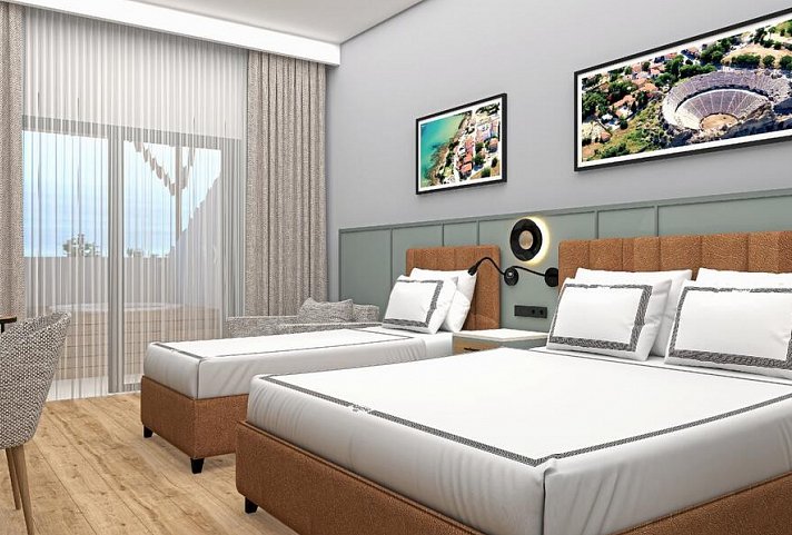 Raxeria Hotel - Modellbild Wohnbeispiel Doppelzimmer (Zimmercodierungen DB1, DB2, DBM & DBQ)