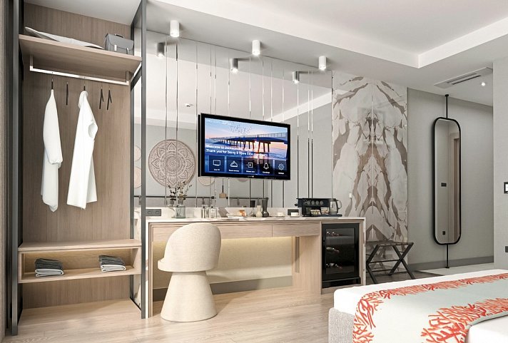 Sentido Palmeras Lumare - Modellbild Wohnbeispiel Doppelzimmer Meerblick (Zimmercodierungen DBM & DCM)