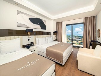 Serenity Queen Hotel - Wohnbeispiel Doppelzimmer Deluxe Meerblick (Zimmercodierungen DDM & DC4)