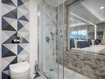 Granada Luxury Beach - Beispiel Bad Doppelzimmer (Zimmercodierungen DBL, DCL, DEL, DBN, DCN, DBM & DCM)