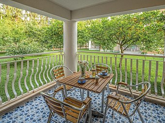 Quattro Family Club DEM Hotel - Beispiel Balkon Garten Familienzimmer Rabbits Konzept (Zimmercodierungen FB1 & FB2)