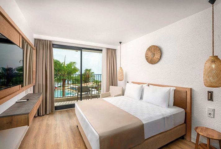 Yalihan Aspendos - Wohnbeispiel Doppelzimmer seitl. Meerblick (Zimmercodierungen DBN & DCN)