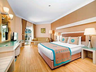Mukarnas Resort & Spa - Wohnbeispiel Doppelzimmer seitl. Meerblick (Zimmercodierungen DBN & DCN)