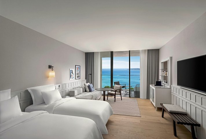 Akra Didim - Modellbild Wohnbeispiel Doppelzimmer Deluxe Meerblick (Zimmercodierungen DDM, DCM, DDQ & DD6)