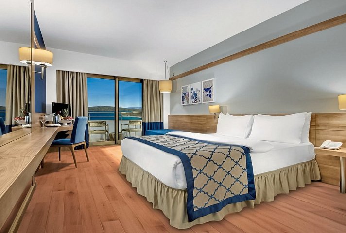 La Blanche Island Bodrum - Wohnbeispiel Doppelzimmer Meerblick (Zimmercodierungen DBM & DCM)