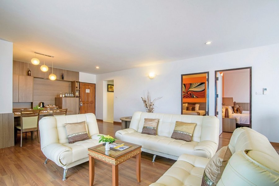 Golden Beach Cha Am Hotel - Wohnbeispiel Executive Family Ocean View Suite (Zimmercodierung WI1)
