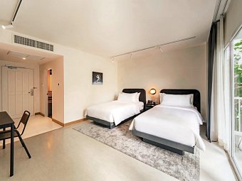The StandardX Bangkok Phra Arthit - Wohnbeispiel Cozy/Standard (Zimmercodierungen UB1 & UG1)