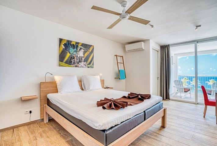 Chogogo Dive & Beach Resort Bonaire - Wohnbeispiel Studio Standard (Zimmercodierungen SBG & SBM)