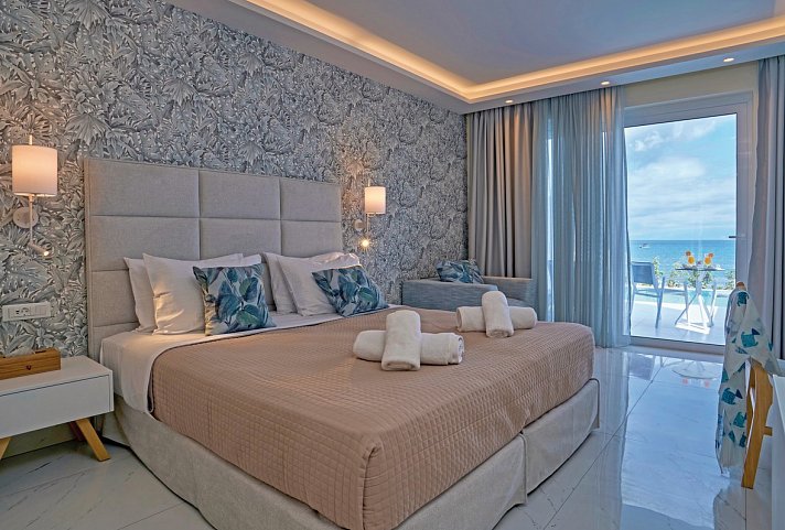 Ibiscus Hotel Corfu - Wohnbsp. Doppelzimmer Meerblick beheizbarer Privat-Pool (Zimmercodierung D1R)
