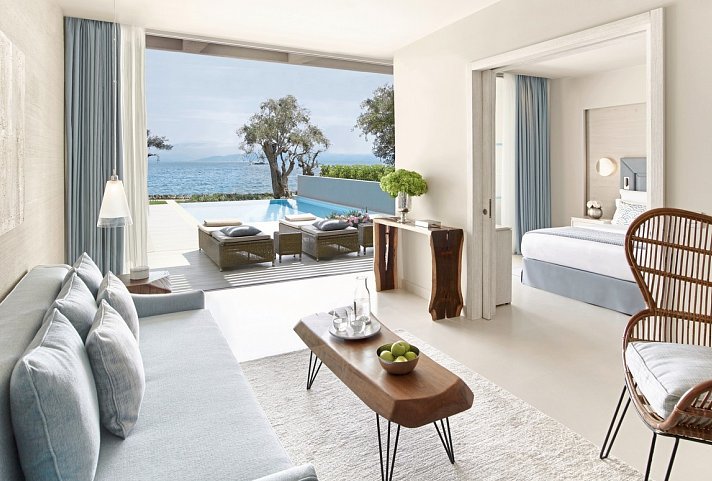 Ikos Dassia - Wohnbeispiel Suite 1 Schlafzimmer Meerblick (Zimmercodierung WBM)