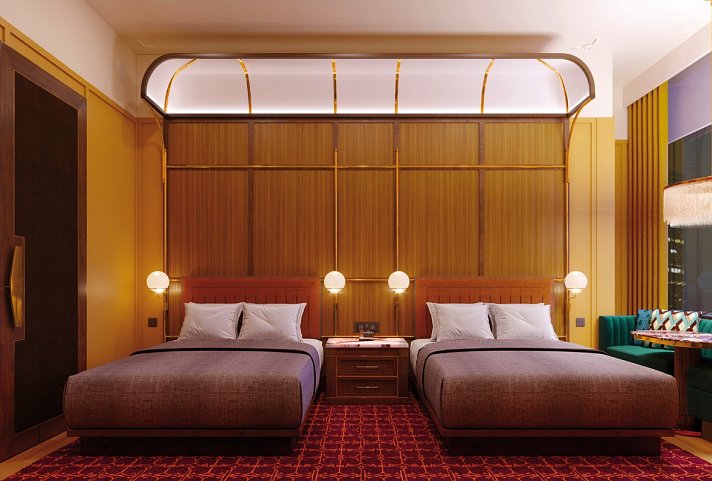 Canopy by Hilton Chicago Central Loop - Wohnbeispiel Standard 2 Double Beds (Zimmercodierung UG1)