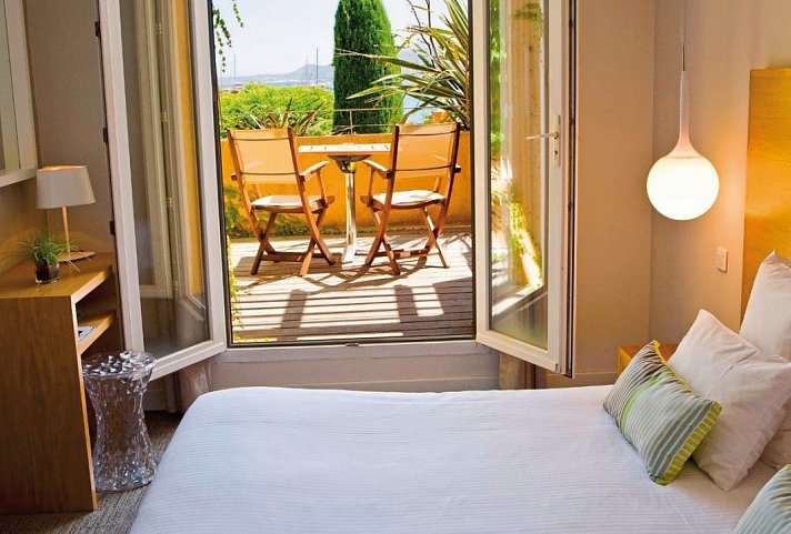 La Caravelle - Wohnbeispiel Doppelzimmer Meerblick (Zimmercodierung D1M)