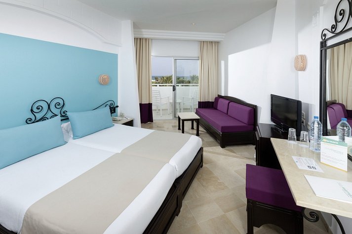 Palm Beach Club Djerba - Wohnbeispiel Doppelzimmer Meerblick (Zimmercodierungen DBM & DCM)