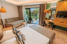 Club Tuana - Wohnbeispiel Doppelzimmer Lagoon Swim Up Poolzugang über Treppen (Zimmercodierung D1Q)