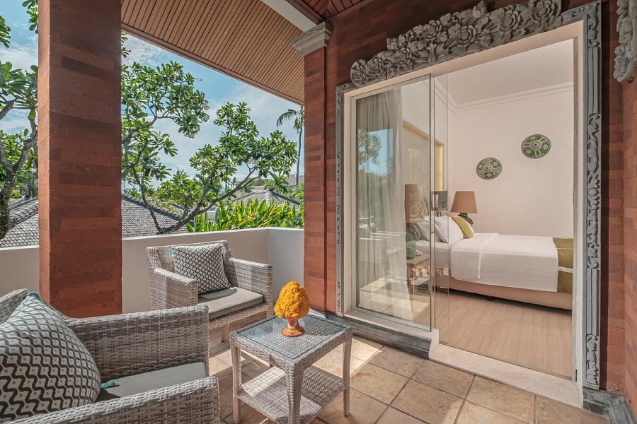 Bali Mandira Beach Resort & Spa - Beispiel Balkon Garden Cottage (Zimmercodierungen UBG & ULG)
