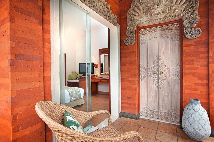 Bali Mandira Beach Resort & Spa - Beispiel Balkon Garden Cottage (Zimmercodierungen UBG & ULG)
