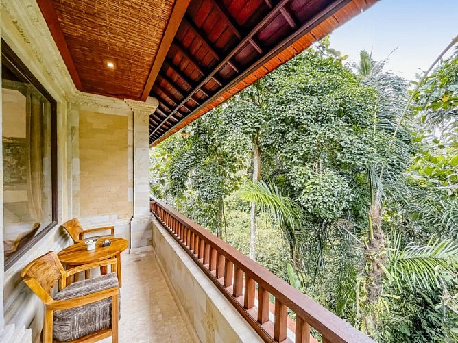 Sakti Garden Resort & Spa - Beispiel Balkon Terrace Suite (Zimmercodierung WB1)