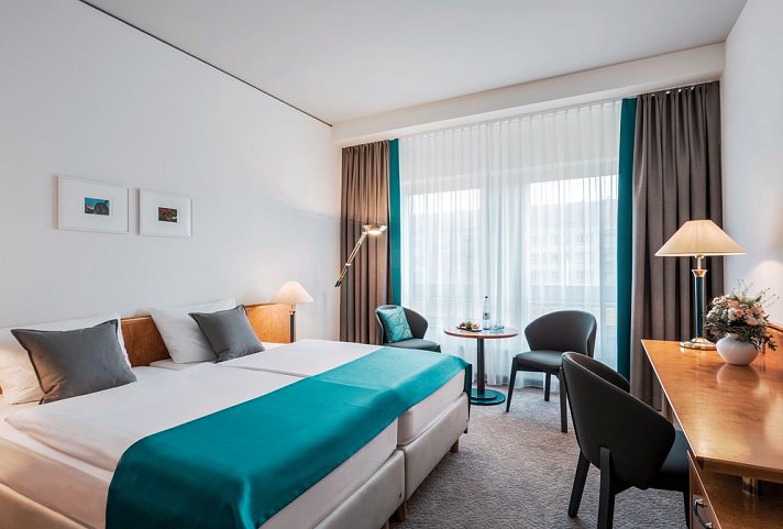 Dorint Hotel Dresden - Wohnbeispiel Doppelzimmer Standard (Zimmercodierungen DG1, DG2, UC1 & UC3)
