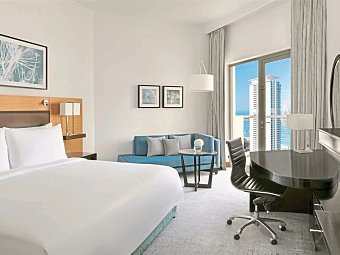 Mövenpick Hotel Jumeirah Beach - Wohnbeispiel Deluxe Partial Sea View with Balcony (Zimmercodierung UD1)