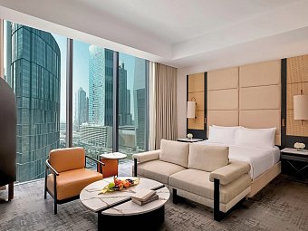 Anantara Downtown Dubai - Wohnbeispiel Deluxe City View Room (Zimmercodierungen UD2 & UDP)