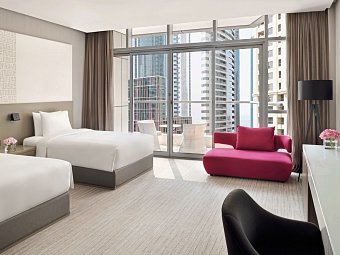 InterContinental Dubai Marina - Wohnbeispiel Premium Twin Room with Balcony (Zimmercodierung DB4)