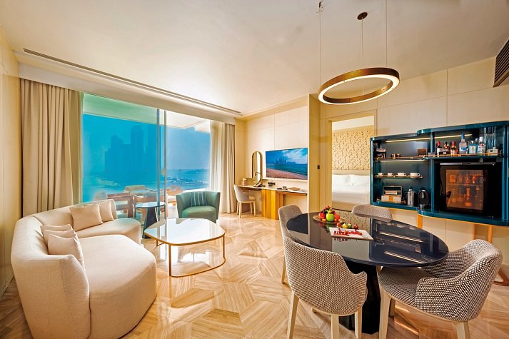 FIVE Palm Jumeirah Dubai - Wohnbeispiel Luxe One Bedroom Suite Sea View (Zimmercodierung WU1)