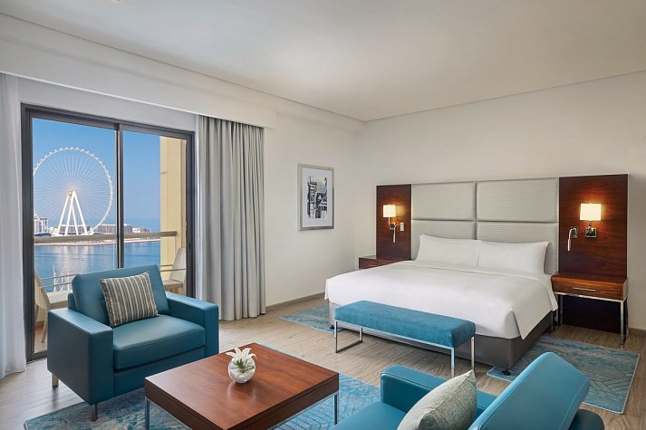 Hilton Dubai The Walk - Wohnbeispiel Executive Room Sea View With Balcony (Zimmercodierung UT1)
