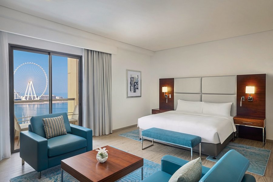 Hilton Dubai The Walk - Wohnbeispiel Executive Room Sea View With Balcony (Zimmercodierung UT1)