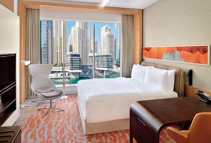 Crowne Plaza Dubai Marina - Wohnbeispiel Premium Room High Floor Marina View (Zimmercodierung DM1)