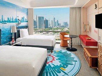 Hotel Indigo Dubai Downtown - Wohnbeispiel Standard Twin Room City View (Zimmercodierung DB1)