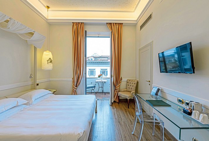 Hotel Kraft - Wohnbeispiel Doppelzimmer Superior Balkon (Zimmercodierung DS1)