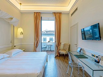 Hotel Kraft - Wohnbeispiel Doppelzimmer Superior Balkon (Zimmercodierung DS1)