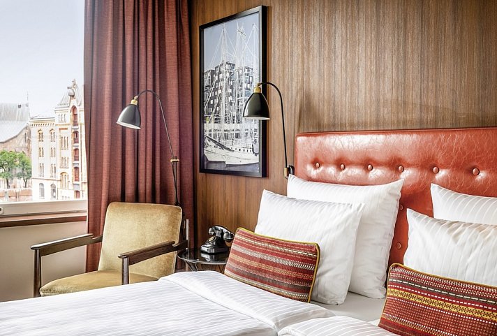 AMERON Hamburg Hotel Speicherstadt - Wohnbeispiel Doppelzimmer Komfort (Zimmercodierung DF1)