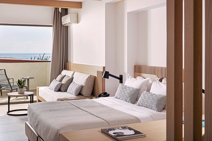 Coriva Beach - Wohnbeispiel Juniorsuite Meerblick (Zimmercodierung J1M)